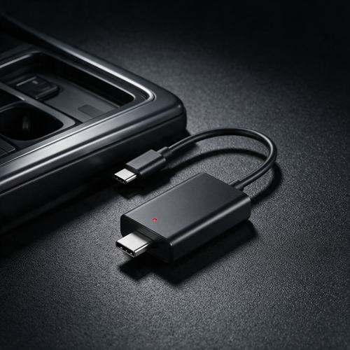Empire DriveLink avec connecteur USB-C dans une console automobile