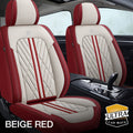 Beige & Red Car Seat Covers