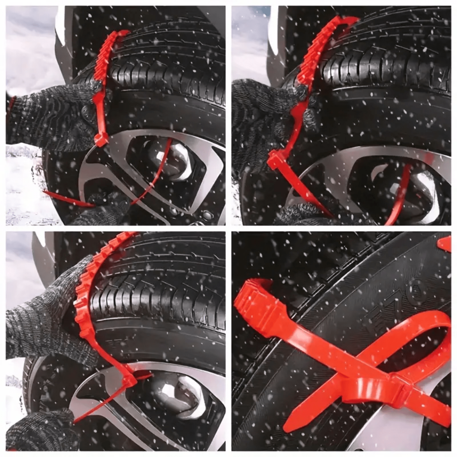 SnowGrip™ – Universele Anti-Slip Sneeuwkettingen voor Auto’s