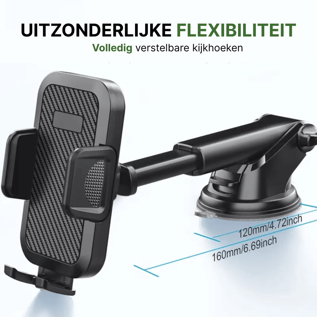 Holdify™ – 360° Verstelbare Auto Telefoonhouder met Sterke Zuignap