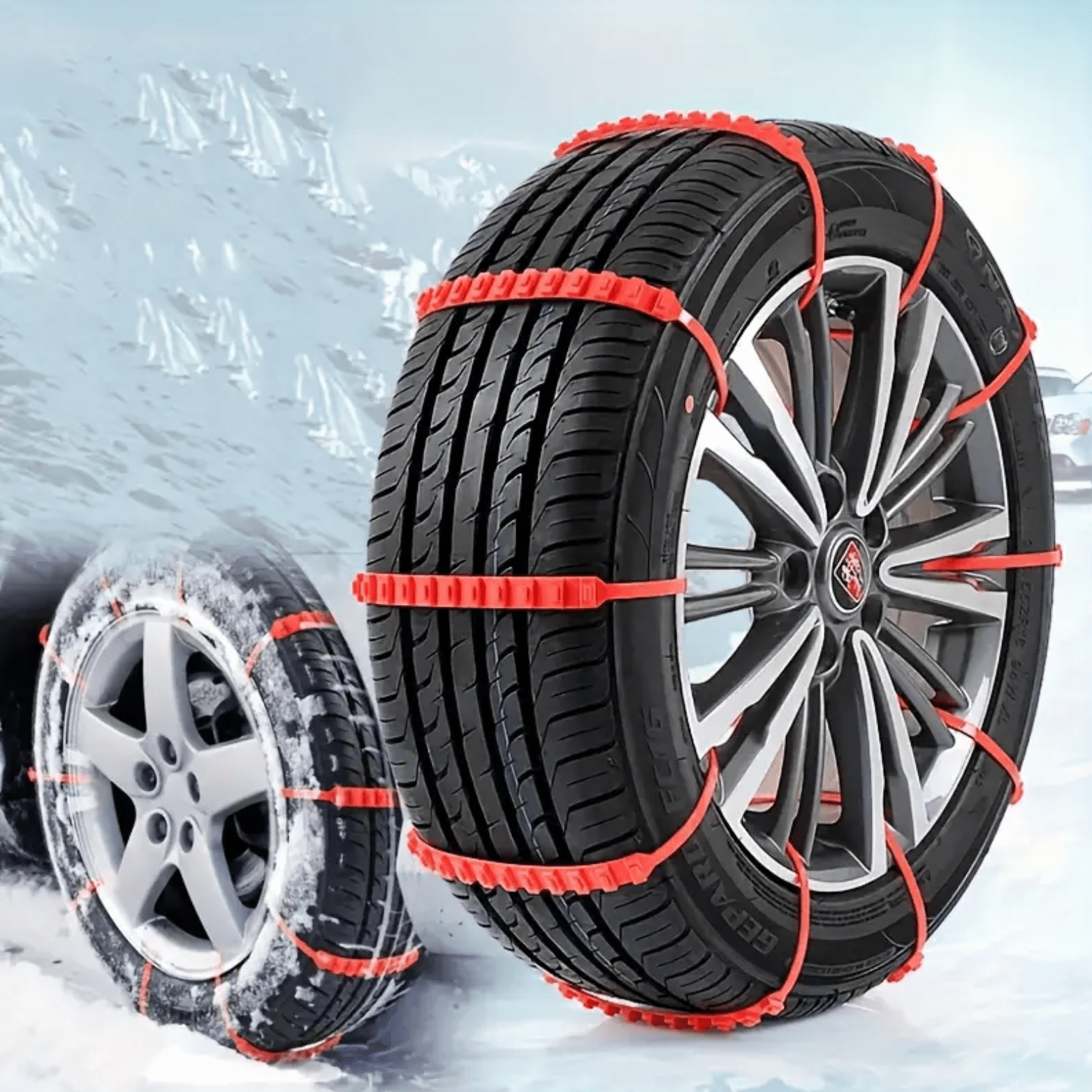 SnowGrip™ – Universele Anti-Slip Sneeuwkettingen voor Auto’s