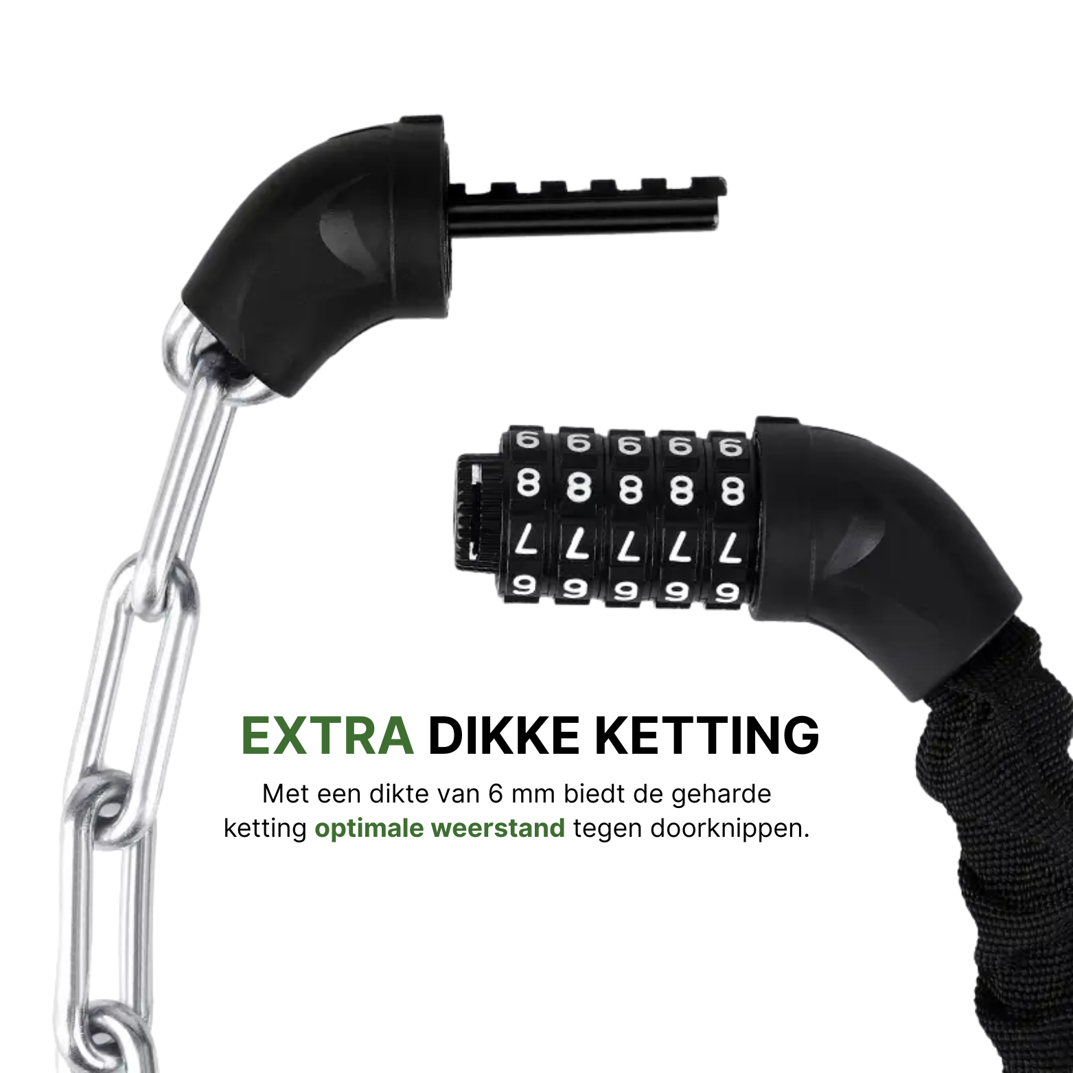 SteelGuard™ – Extra Dik Kettingslot met 5-Cijferig Cijferslot
